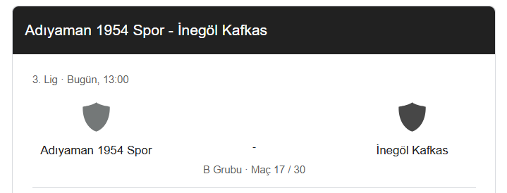 adıyaman fk kafkasspor maçı saat kaçta ne zaman