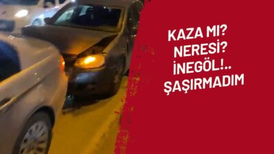 Bursa'nın İnegöl ilçesinde 4 aracın karıştığı zincirleme kazada 2 kişi