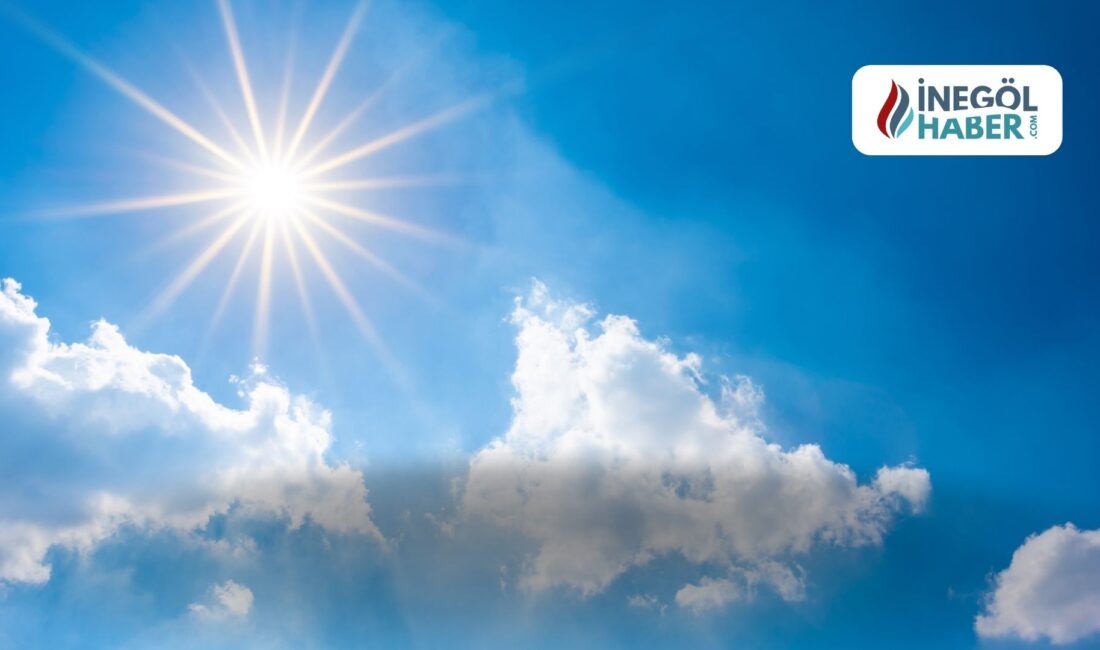 Meteoroloji Genel Müdürlüğü (MGM) tarafından alınan bilgilere göre, İnegöl'de hava