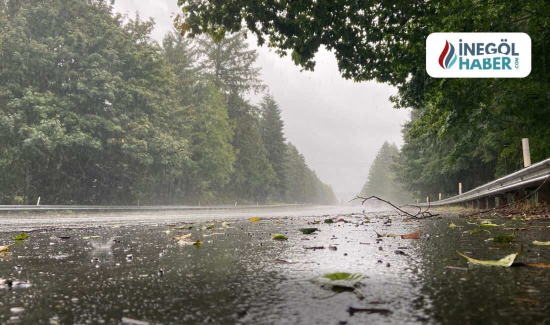 Meteoroloji Genel Müdürlüğü, İnegöl için kuvvetli lodos ve yağış uyarısında